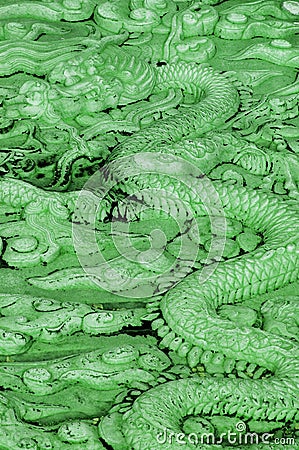 Green chinese dragon Stock Photo