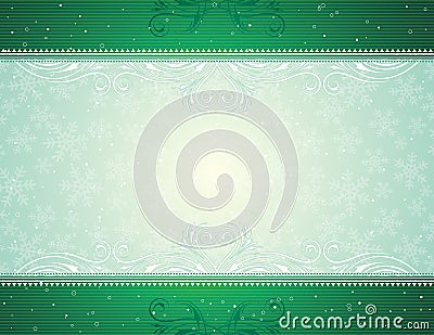 green christmas background Vector Illustration