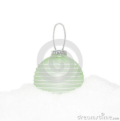 Green Christmas New Year bauble Stock Photo