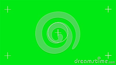 Green chroma key. VFX motion tracking markers Vector Illustration