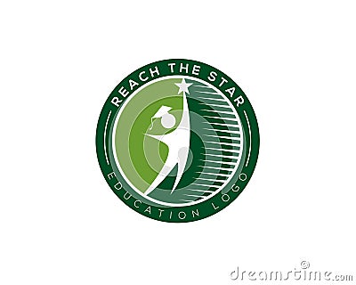 Scholar reach the star Vector Illustration