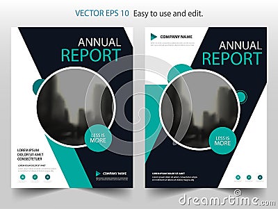 Green circle Vector Brochure annual report Leaflet Flyer template design, book cover layout design, abstract business presentation Vector Illustration