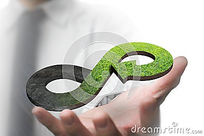 Green circular economy concept Stock Photo