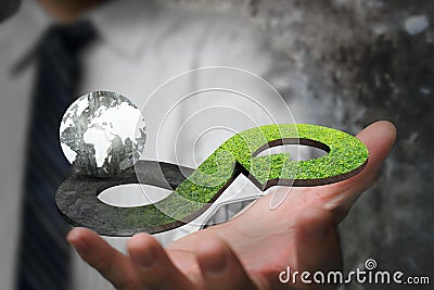 Green circular economy concept Stock Photo