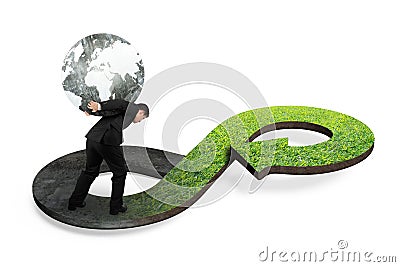 Green circular economy concept Stock Photo