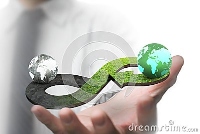 Green circular economy concept Stock Photo