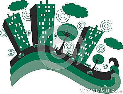 Green city Stock Photo