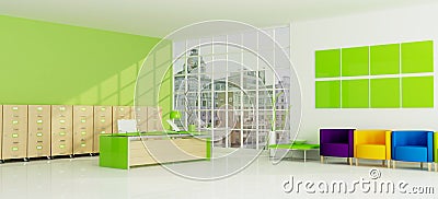 Green city office Stock Photo