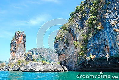 Green cliff Stock Photo