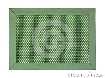 Green cloth place mat Stock Photo