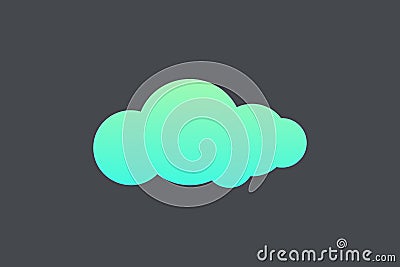 Green clouds illustration design Vector Illustration