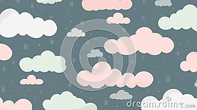 Green clouds wallpaper pattern Stock Photo