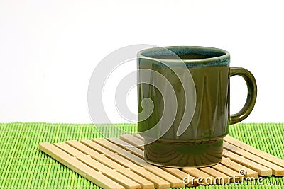 Green coffee cup Stock Photo