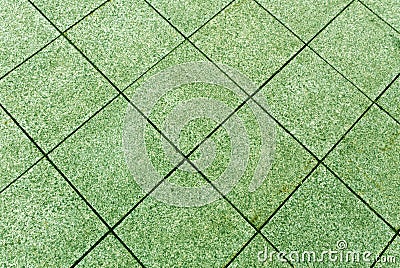 Green color pavement texture. Stock Photo