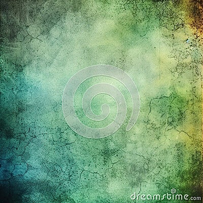 Green colored paper background, AI generative grunge texture Stock Photo