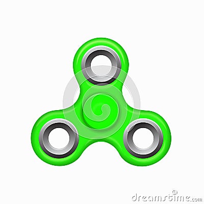 Green colorful spinner on a white background. Vector Illustration