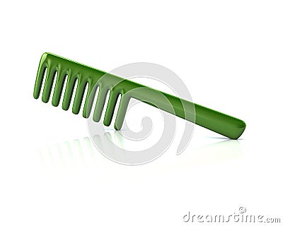 Green comb icon Cartoon Illustration