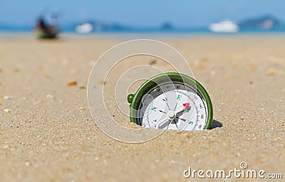 Green compass Stock Photo