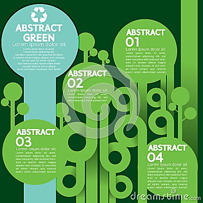 Green Concept Infographic. Vector Illustration