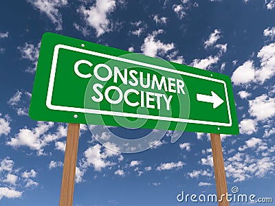 Consumer society sign Stock Photo
