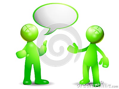 Green conversation Stock Photo