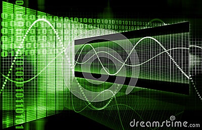 Green Corporate Data Diagram Stock Photo