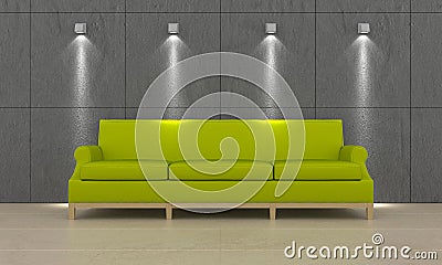 Green couch Stock Photo