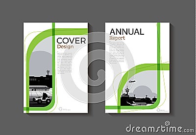 Green cover abstract modern cover book Brochure template, desig Vector Illustration