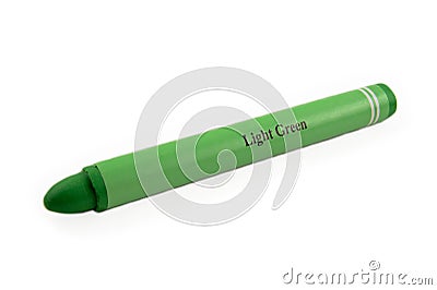 Green crayon Stock Photo