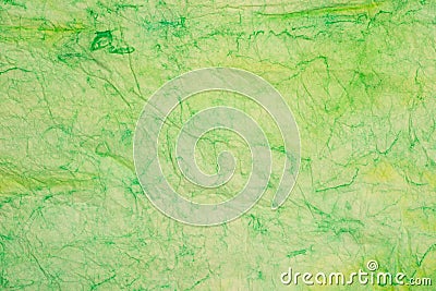 Green creased colored tissue paper background texture Stock Photo
