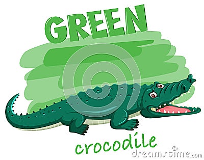 A Green crocodile concept Vector Illustration