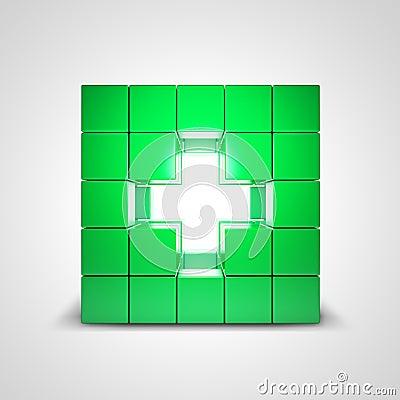 Green cross health symbol Stock Photo