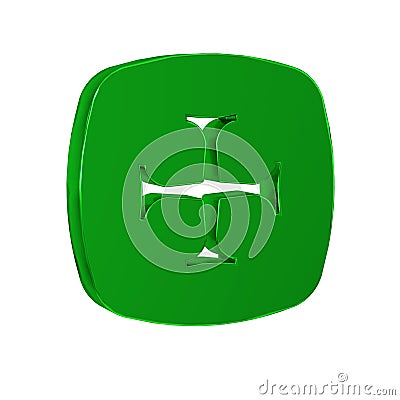 Green Crusade icon isolated on transparent background. Stock Photo