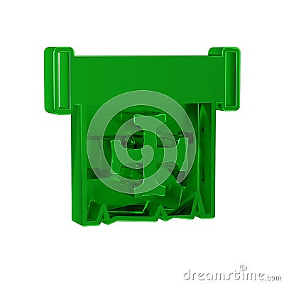 Green Crusade icon isolated on transparent background. Stock Photo