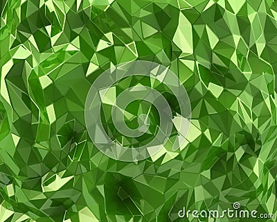 Green crystal background Cartoon Illustration