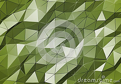 Green crystal polygonal abstract triangular on lighting space graphic template background. 3D rendering Stock Photo