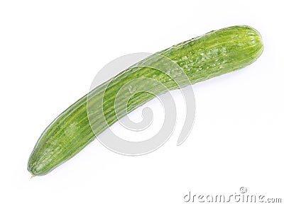 Green cucumber isolated Stock Photo