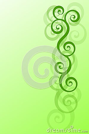 Green Curls Vector Illustration