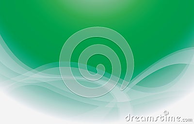 Green Curve Background Vector Illustration