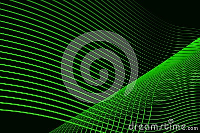 Green Curve Background Vector Illustration