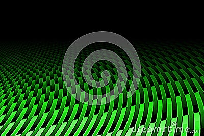 Green curve carbon fiber Stock Photo