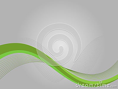 Green Curve and lines background Vector Illustration