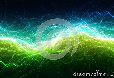 Green and cyan electric lighting Stock Photo