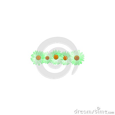 Green Daisy Hyphen Mark Stock Photo