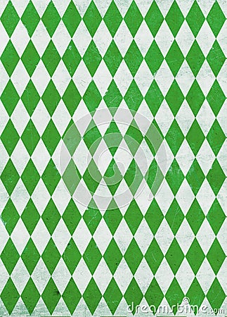 Green Diamonds Harlequin Vintage Circus Pattern Background, useful for graphic design, posters and much more Stock Photo