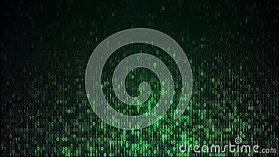 Green digital binary data abstract background Stock Photo