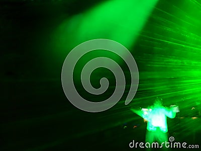 Green DJ atmosphere Stock Photo