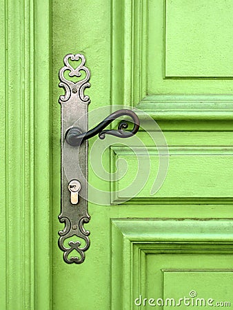 Green door Stock Photo