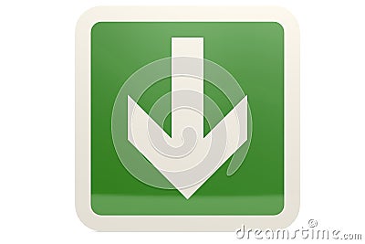 Green down arrow sign Stock Photo