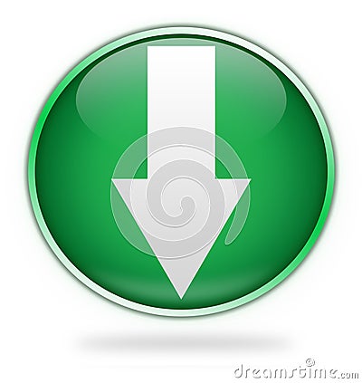 Green download button Stock Photo